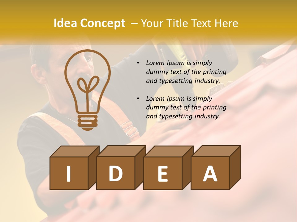 The Builder Makes The Roof PowerPoint Template