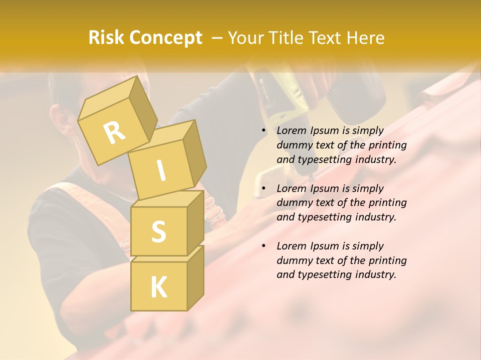 The Builder Makes The Roof PowerPoint Template