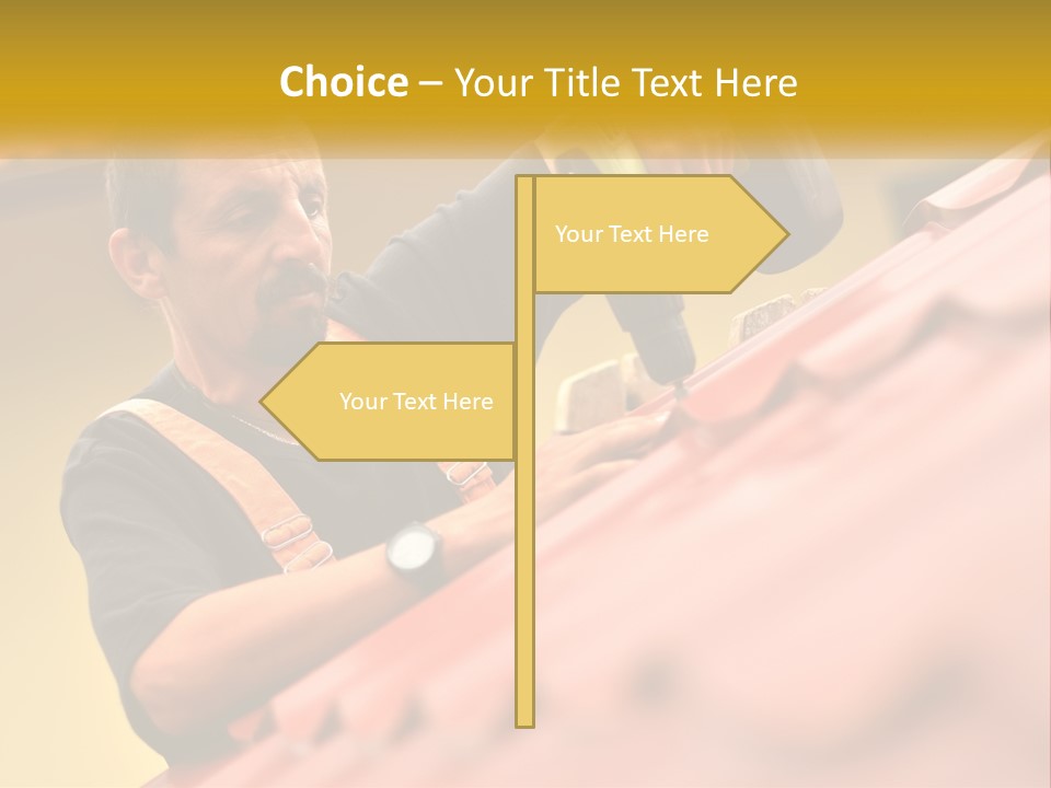The Builder Makes The Roof PowerPoint Template