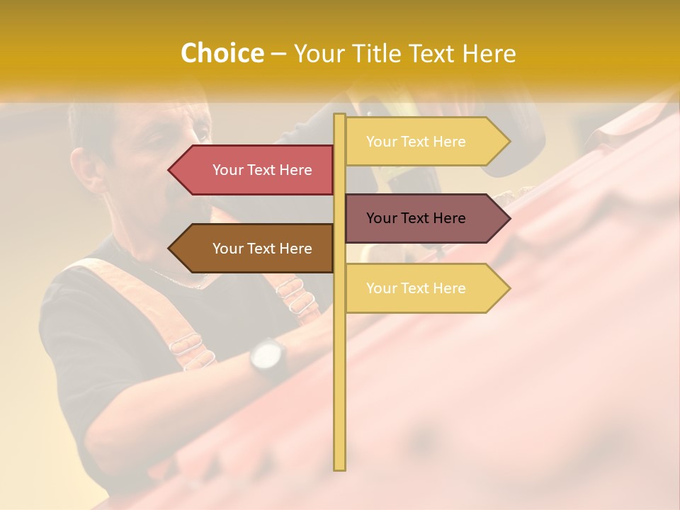 The Builder Makes The Roof PowerPoint Template