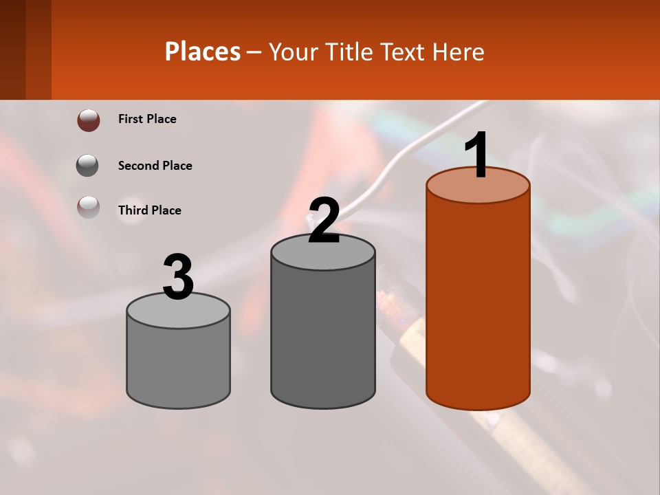 Hot Soldering Iron And Tin PowerPoint Template