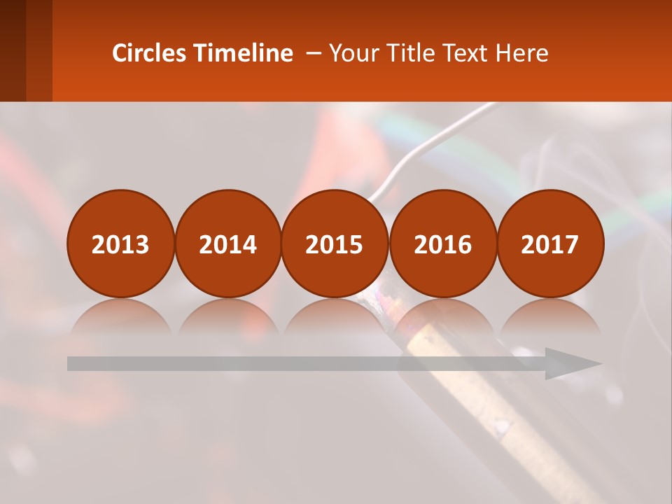 Hot Soldering Iron And Tin PowerPoint Template