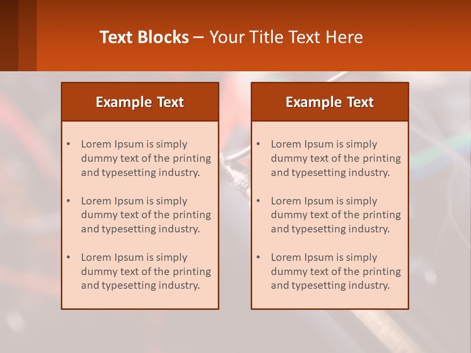 Hot Soldering Iron And Tin PowerPoint Template