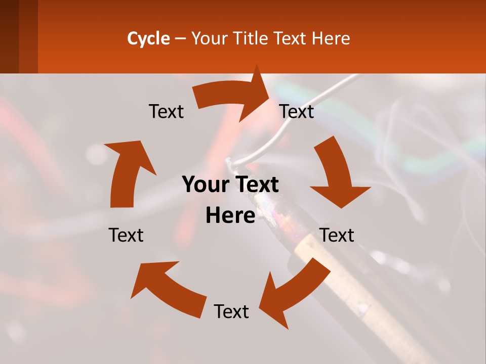 Hot Soldering Iron And Tin PowerPoint Template