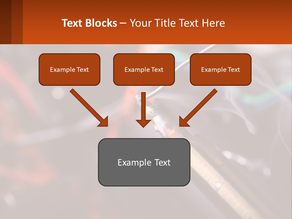 Hot Soldering Iron And Tin PowerPoint Template