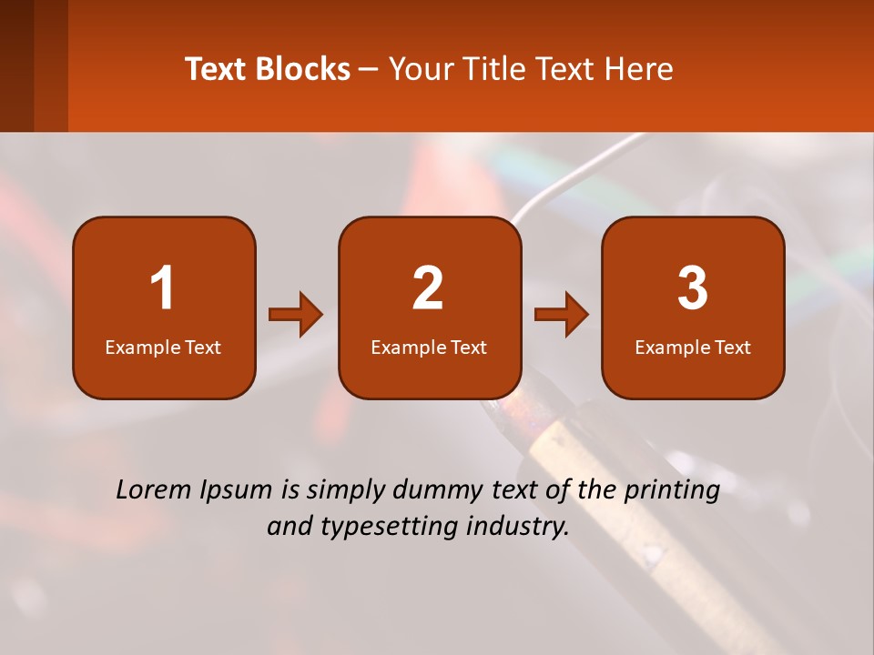 Hot Soldering Iron And Tin PowerPoint Template