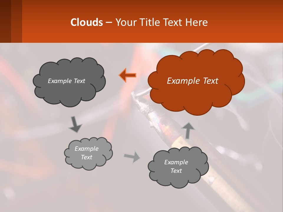 Hot Soldering Iron And Tin PowerPoint Template