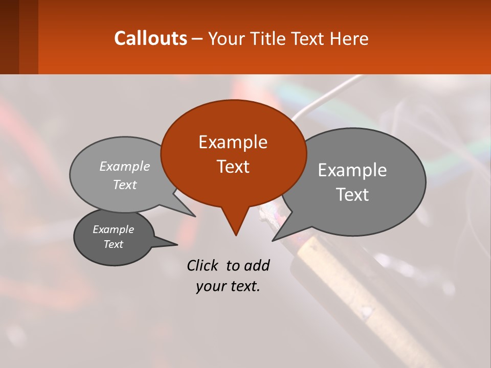Hot Soldering Iron And Tin PowerPoint Template