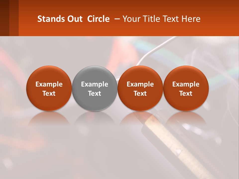 Hot Soldering Iron And Tin PowerPoint Template