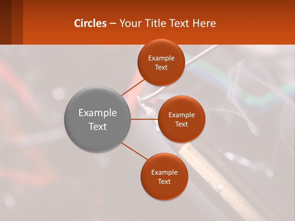 Hot Soldering Iron And Tin PowerPoint Template