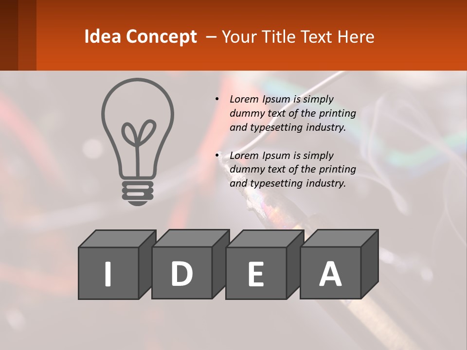 Hot Soldering Iron And Tin PowerPoint Template