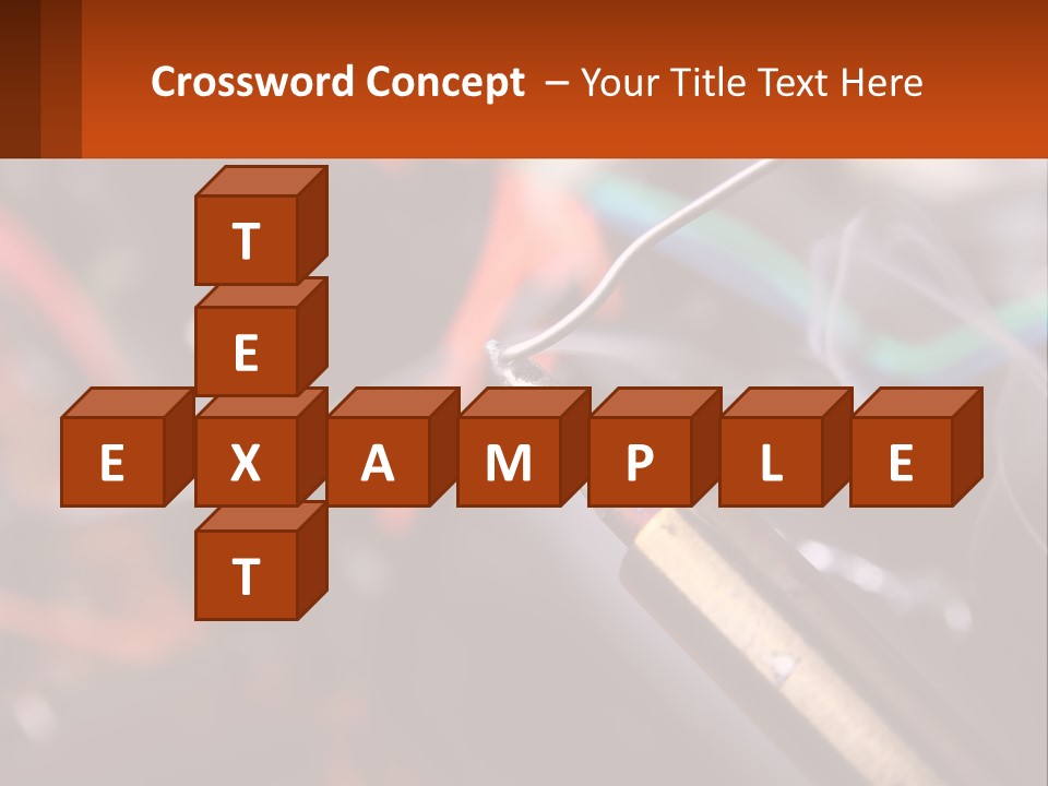Hot Soldering Iron And Tin PowerPoint Template