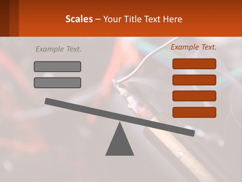Hot Soldering Iron And Tin PowerPoint Template