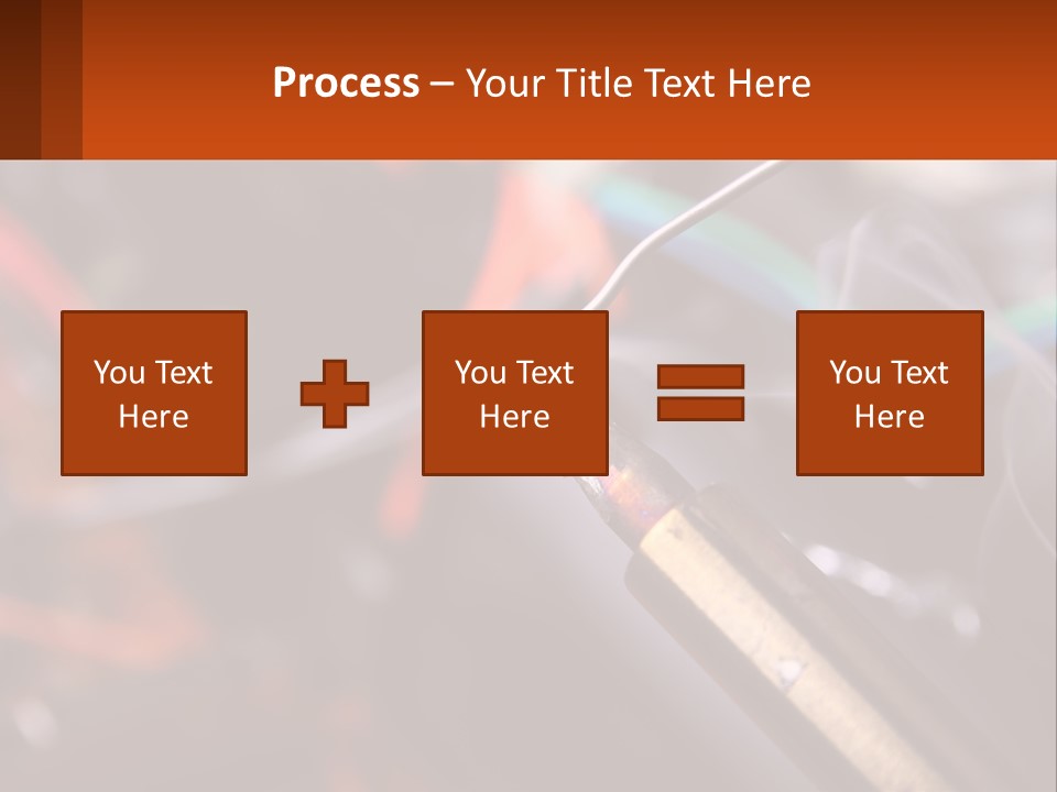 Hot Soldering Iron And Tin PowerPoint Template