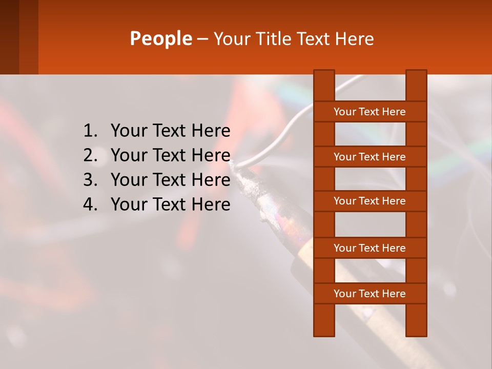 Hot Soldering Iron And Tin PowerPoint Template