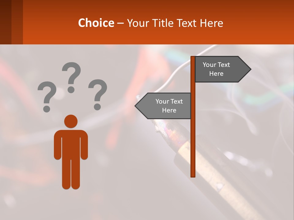 Hot Soldering Iron And Tin PowerPoint Template