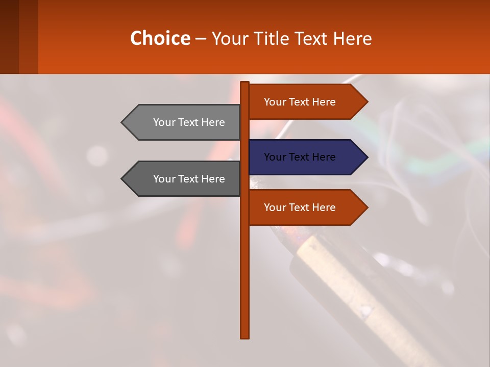 Hot Soldering Iron And Tin PowerPoint Template