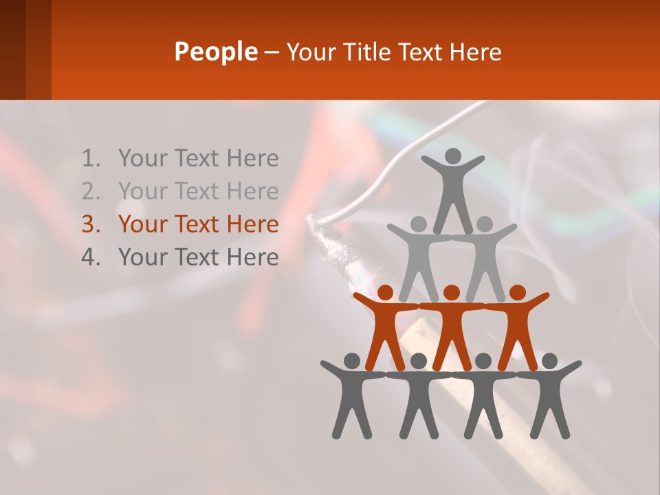 Hot Soldering Iron And Tin PowerPoint Template