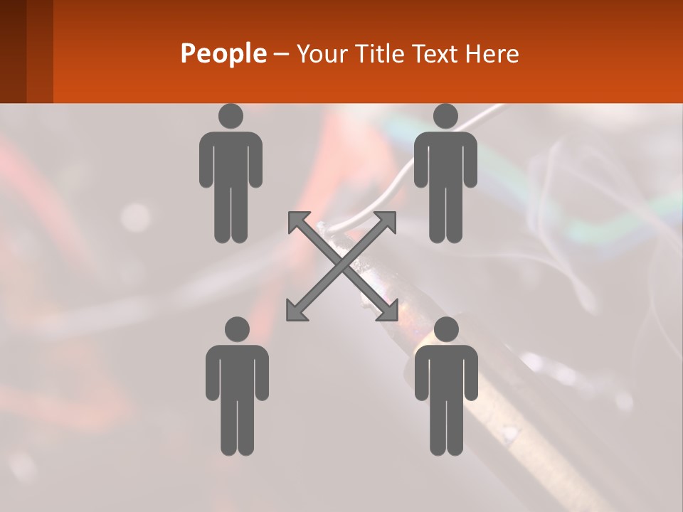 Hot Soldering Iron And Tin PowerPoint Template