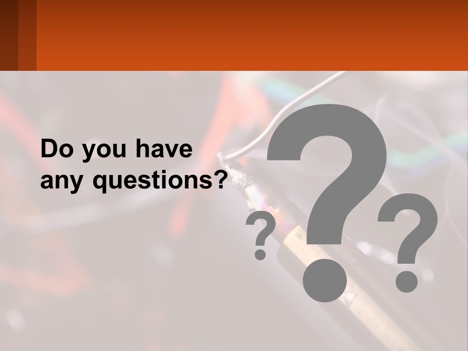 Hot Soldering Iron And Tin PowerPoint Template