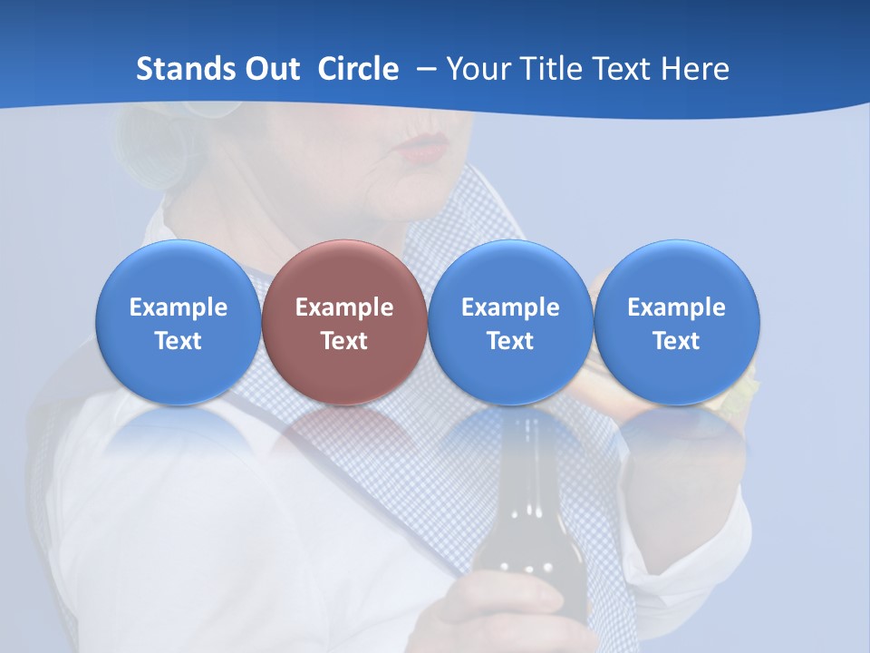 Granny With Beer PowerPoint Template