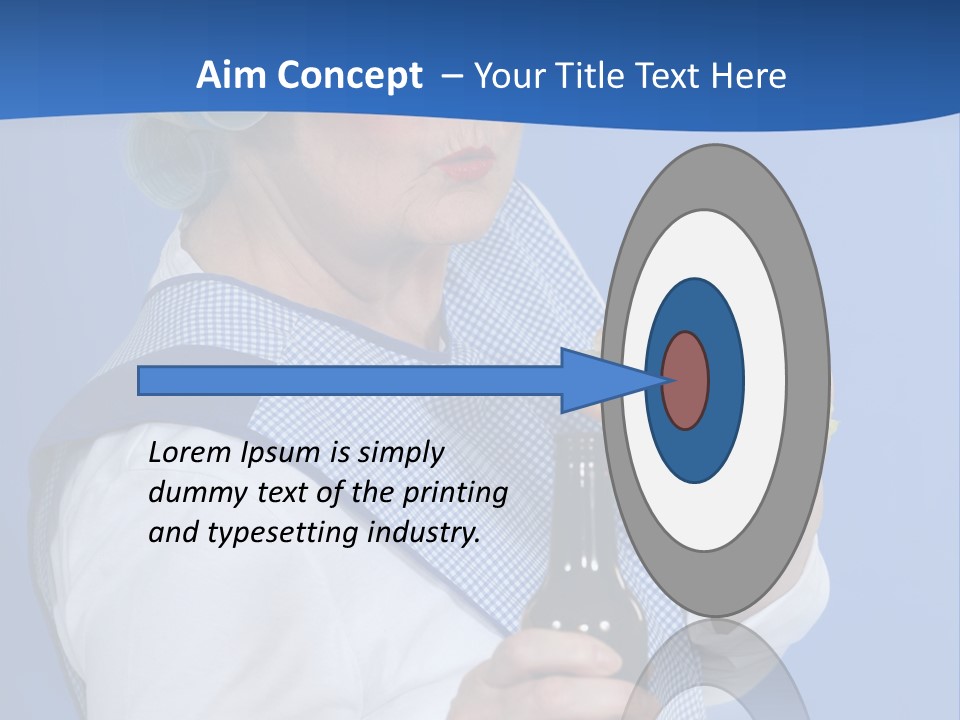 Granny With Beer PowerPoint Template