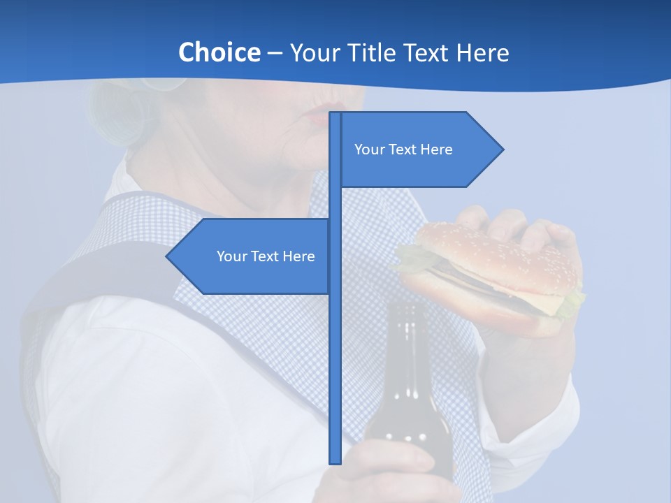 Granny With Beer PowerPoint Template