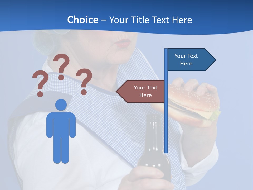 Granny With Beer PowerPoint Template