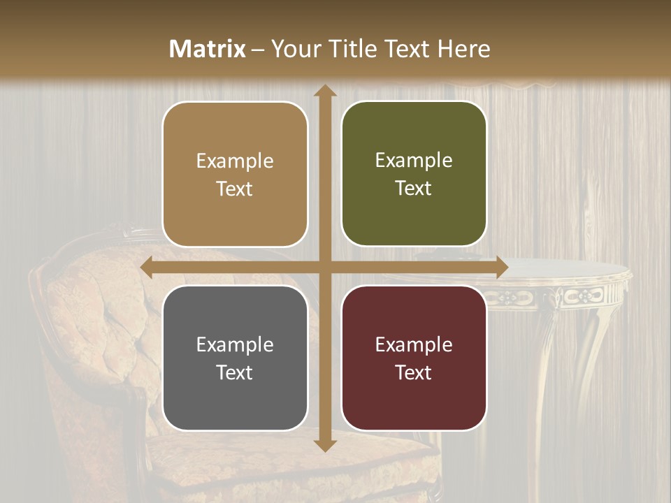 Antique Armchair And Lamp PowerPoint Template