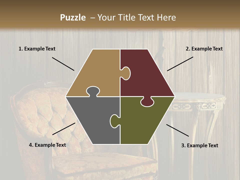 Antique Armchair And Lamp PowerPoint Template