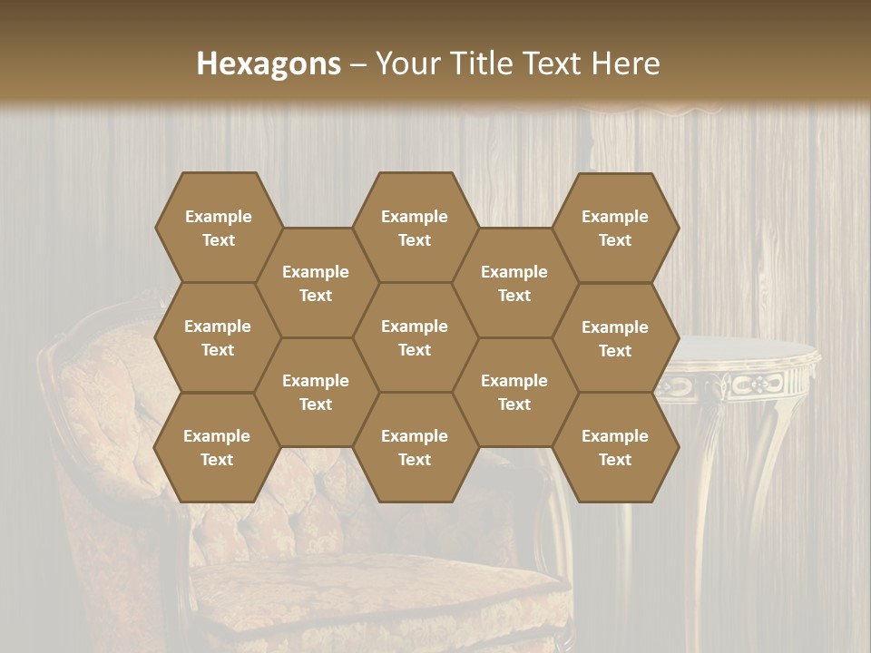 Antique Armchair And Lamp PowerPoint Template