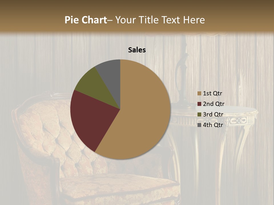 Antique Armchair And Lamp PowerPoint Template