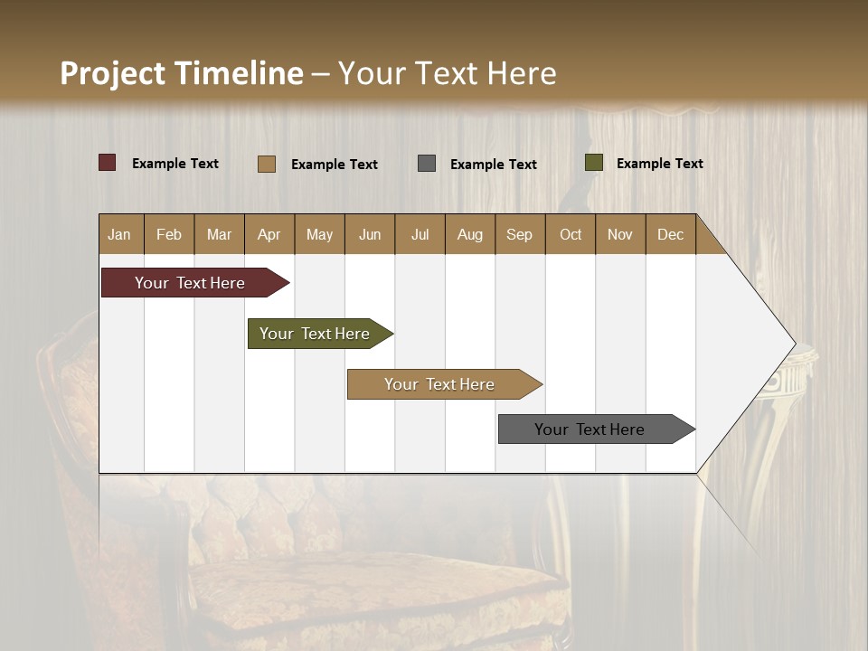 Antique Armchair And Lamp PowerPoint Template
