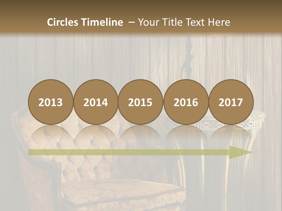 Antique Armchair And Lamp PowerPoint Template