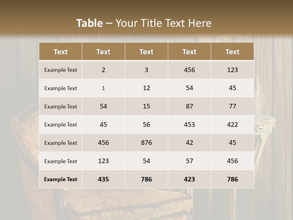 Antique Armchair And Lamp PowerPoint Template