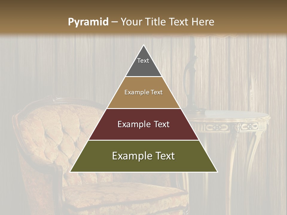 Antique Armchair And Lamp PowerPoint Template