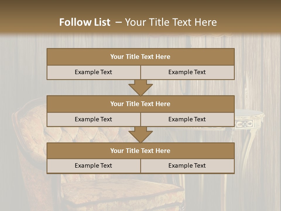 Antique Armchair And Lamp PowerPoint Template