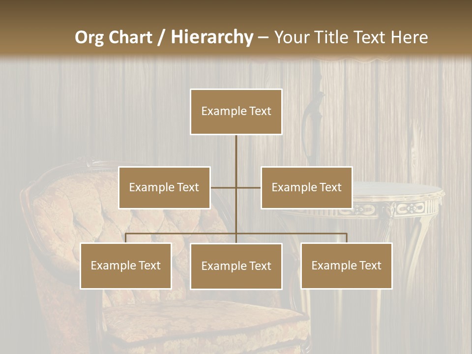 Antique Armchair And Lamp PowerPoint Template