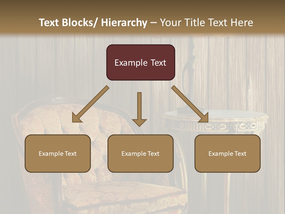 Antique Armchair And Lamp PowerPoint Template