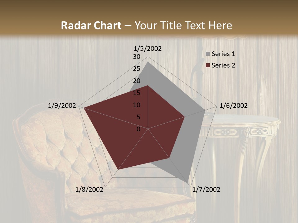 Antique Armchair And Lamp PowerPoint Template