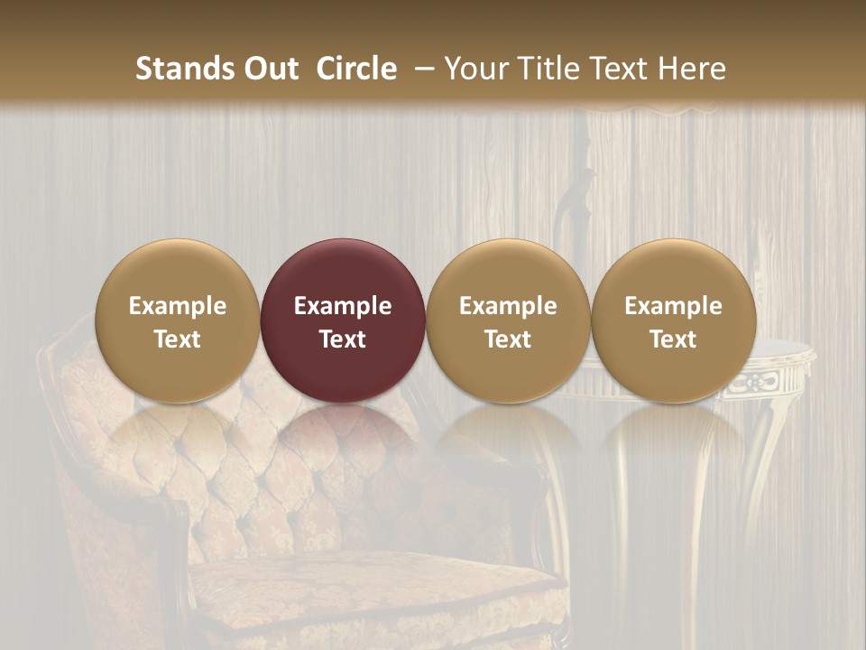Antique Armchair And Lamp PowerPoint Template