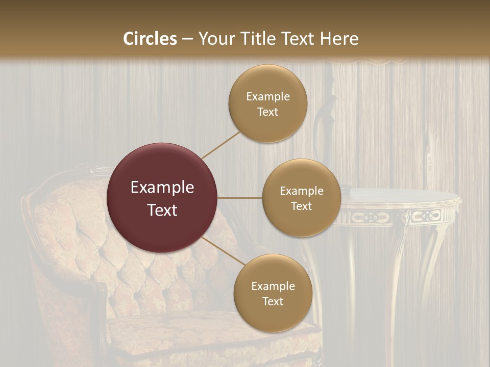 Antique Armchair And Lamp PowerPoint Template