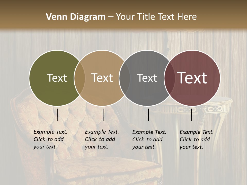 Antique Armchair And Lamp PowerPoint Template