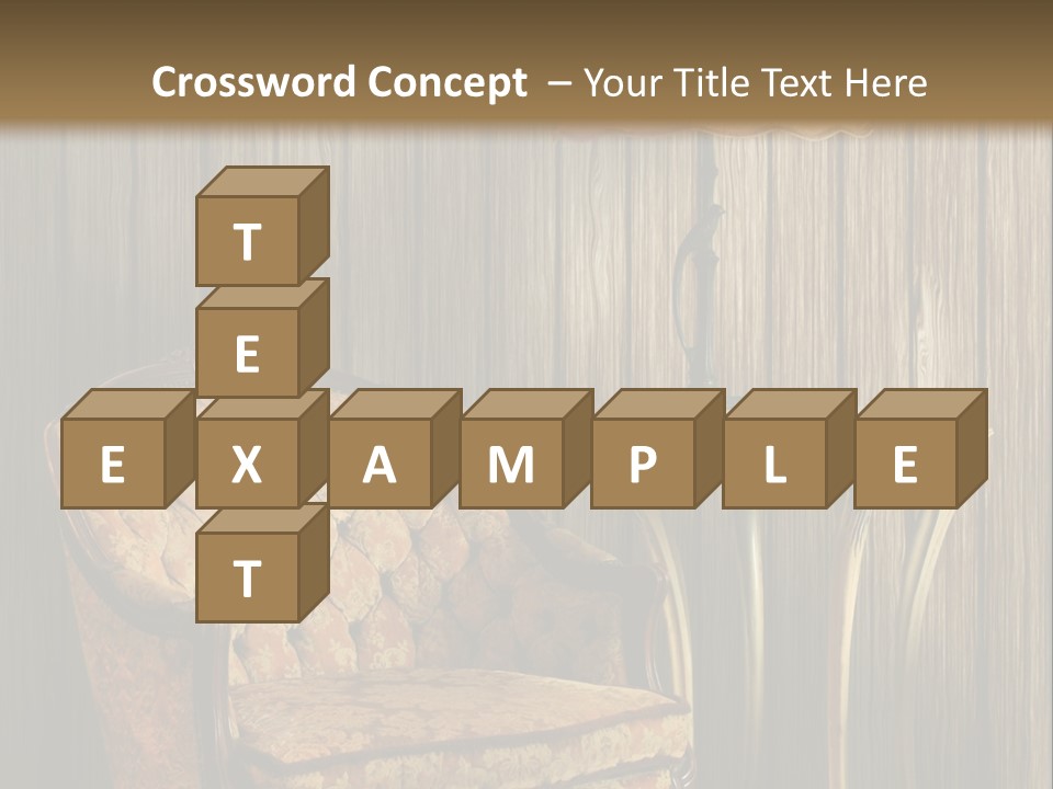 Antique Armchair And Lamp PowerPoint Template