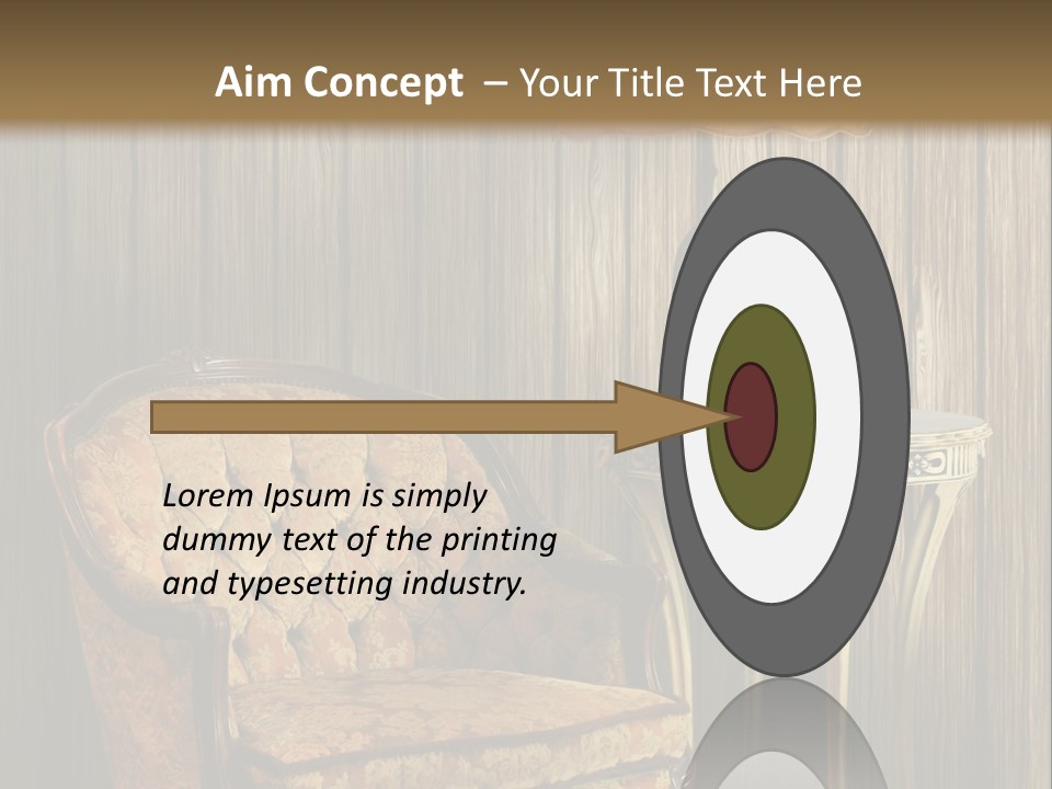 Antique Armchair And Lamp PowerPoint Template