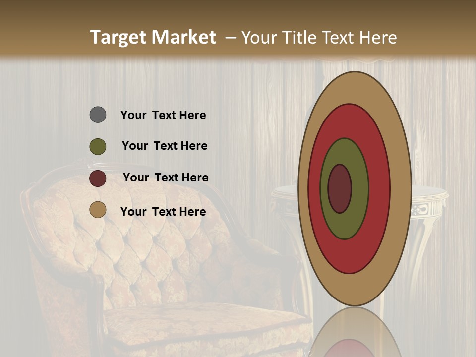 Antique Armchair And Lamp PowerPoint Template