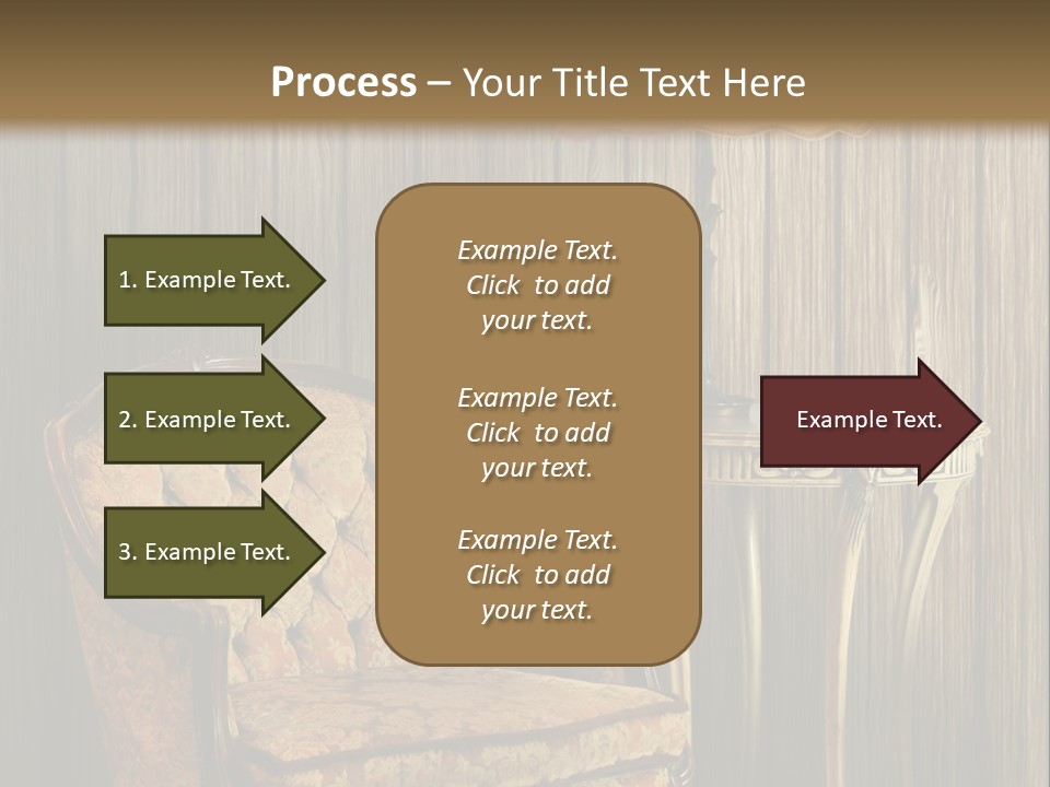 Antique Armchair And Lamp PowerPoint Template