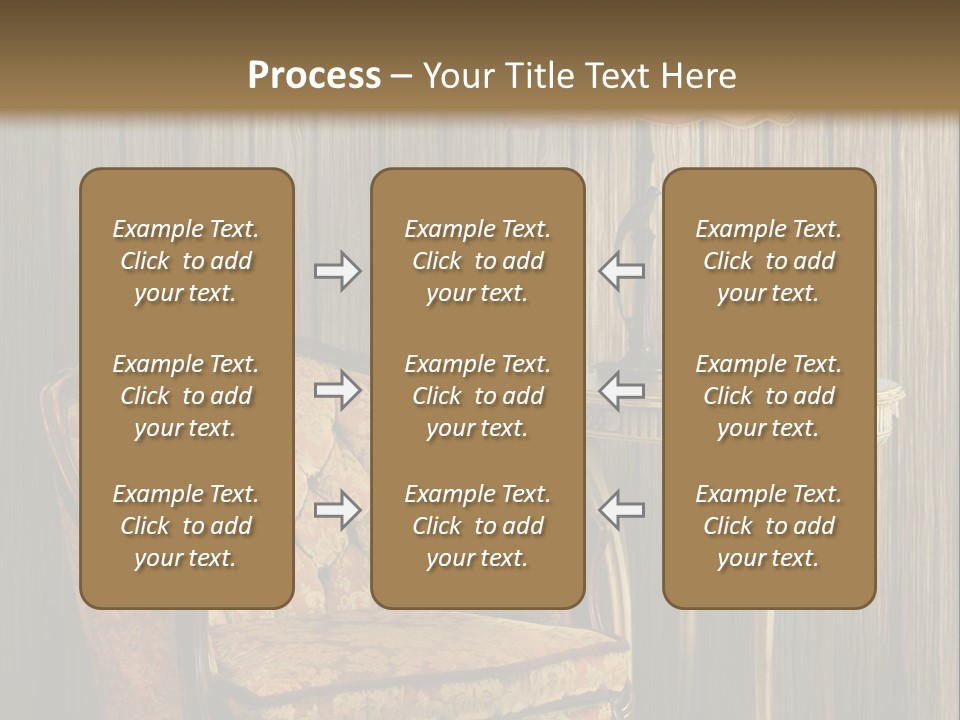 Antique Armchair And Lamp PowerPoint Template