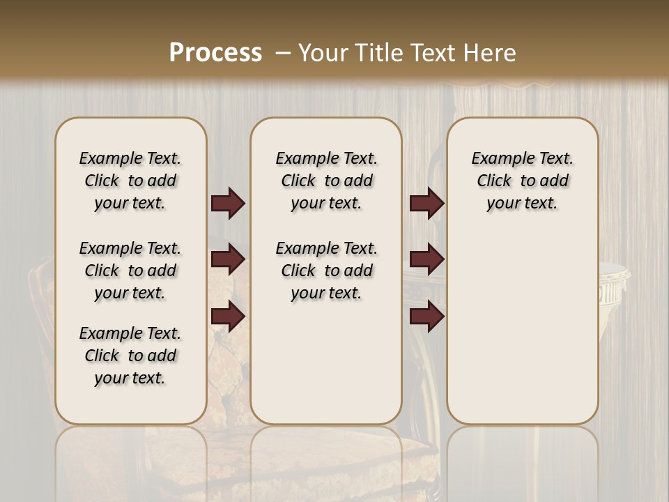 Antique Armchair And Lamp PowerPoint Template