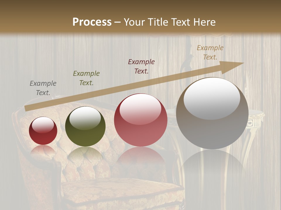 Antique Armchair And Lamp PowerPoint Template